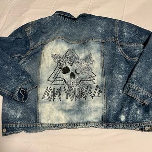 Customized plus size jean jacket